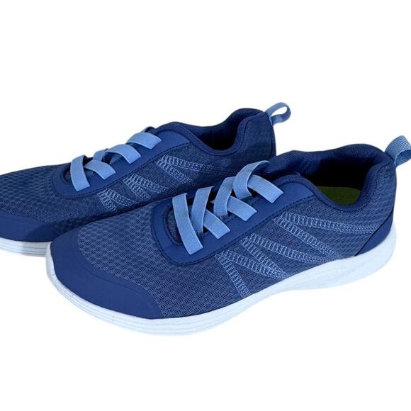 "VIONIC" Women's Shay Sneakers Slip On Blue Casual Comfort Size 6.5 Elastic lace - Picture 1 of 7